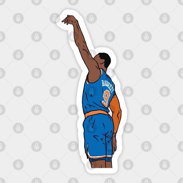 RJ Barrett Holds the Release Sticker by rattraptees